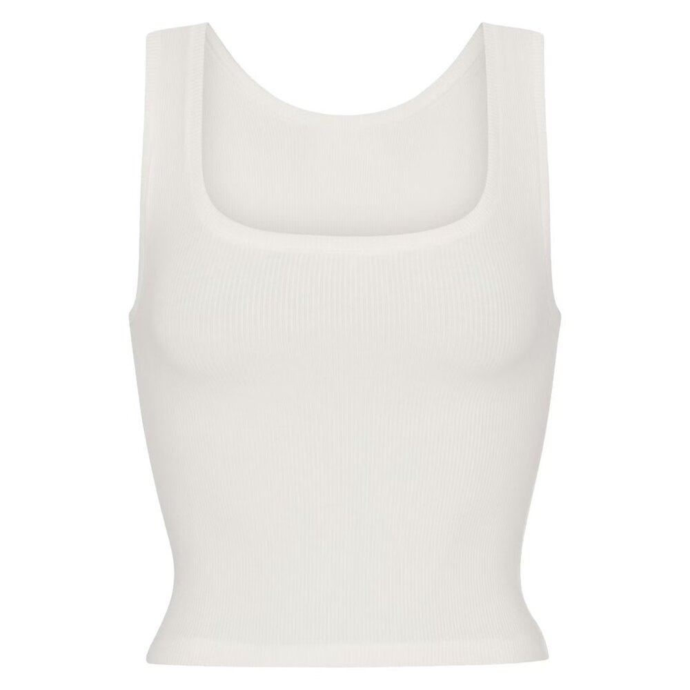 skims ribbed tank top in shade marble